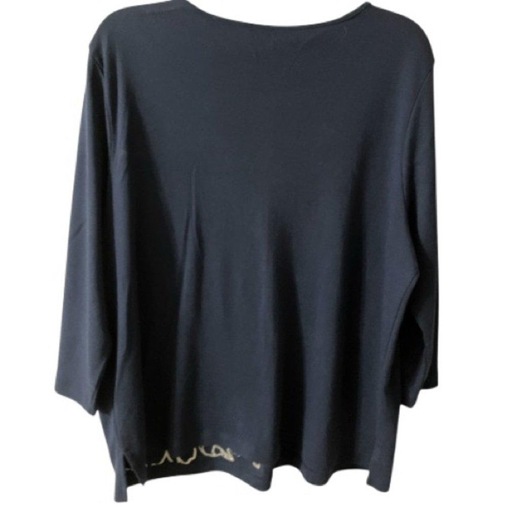 ALFRED DUNNER Top, NWOT, Heavily Embroidered, Embellished, Sz L, Floral - Picture 9 of 10